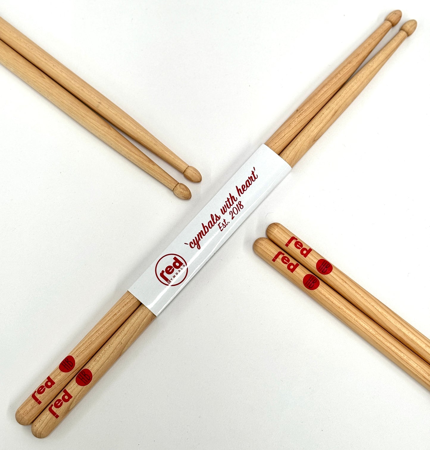 Red Drumsticks 17" HB XL 5A Hybrid Tip