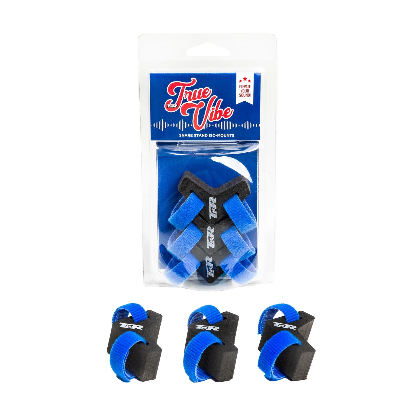True Vibe 'Little' Snare Stand Isolation Mounts RED, BLUE or BLACK Label