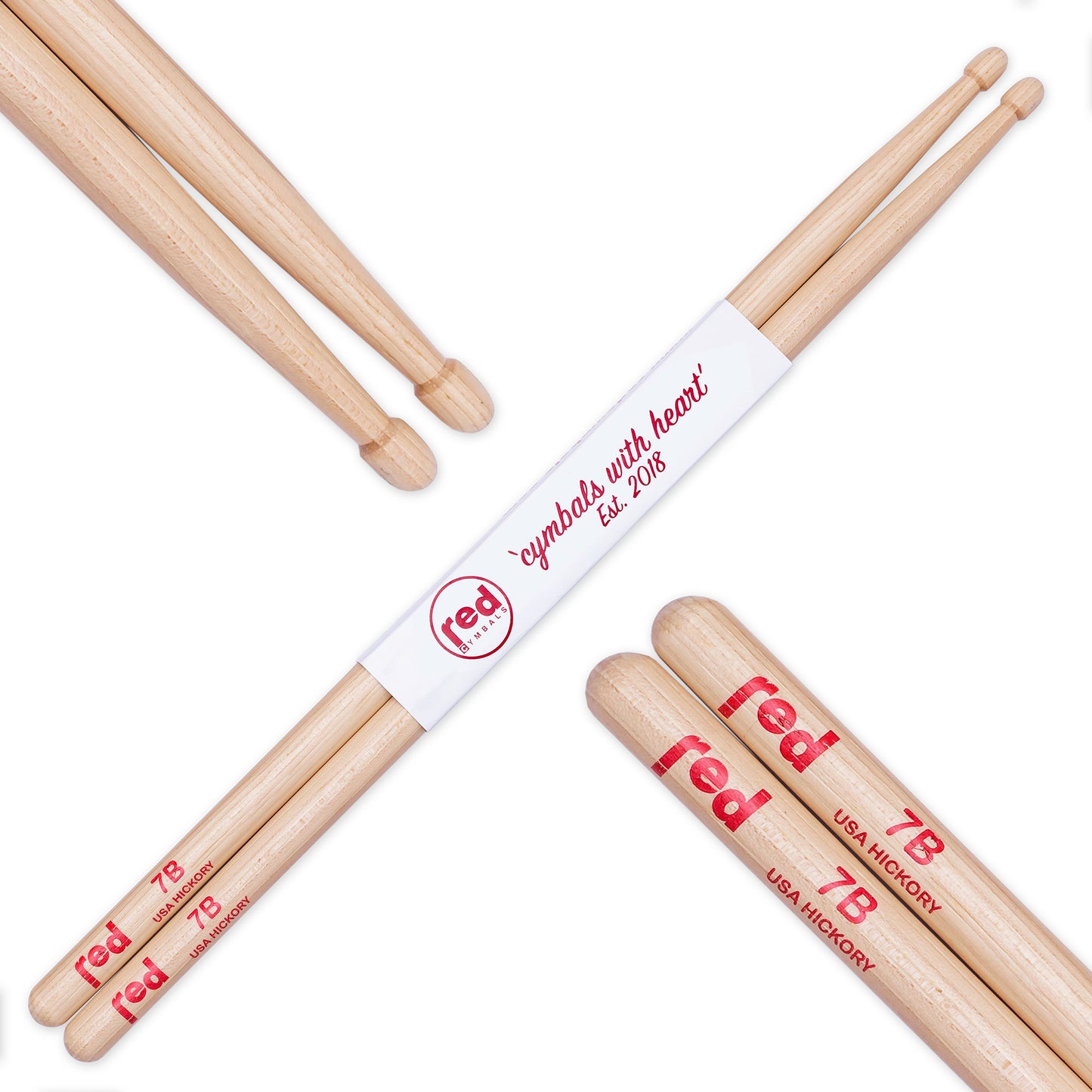 Red Drumsticks Natural Series multiple sizes