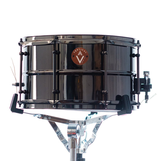 Caja Chorus de 8 x 14” con cuentas de níquel negro y latón de Vertical Drum Co.
