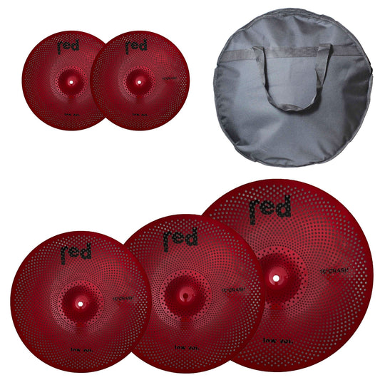 Red Cymbals Low Volume 14/16/18/20 Cymbal Set Red Series with 20" Bag