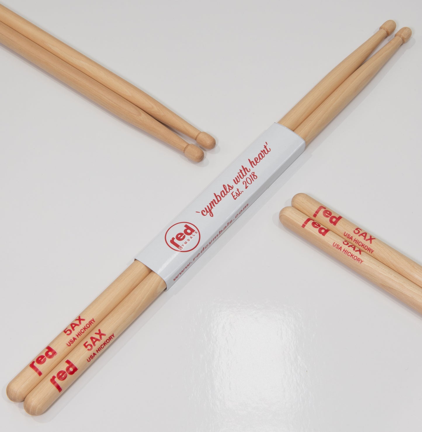 Red Drumsticks Natural Series - USA Hickory