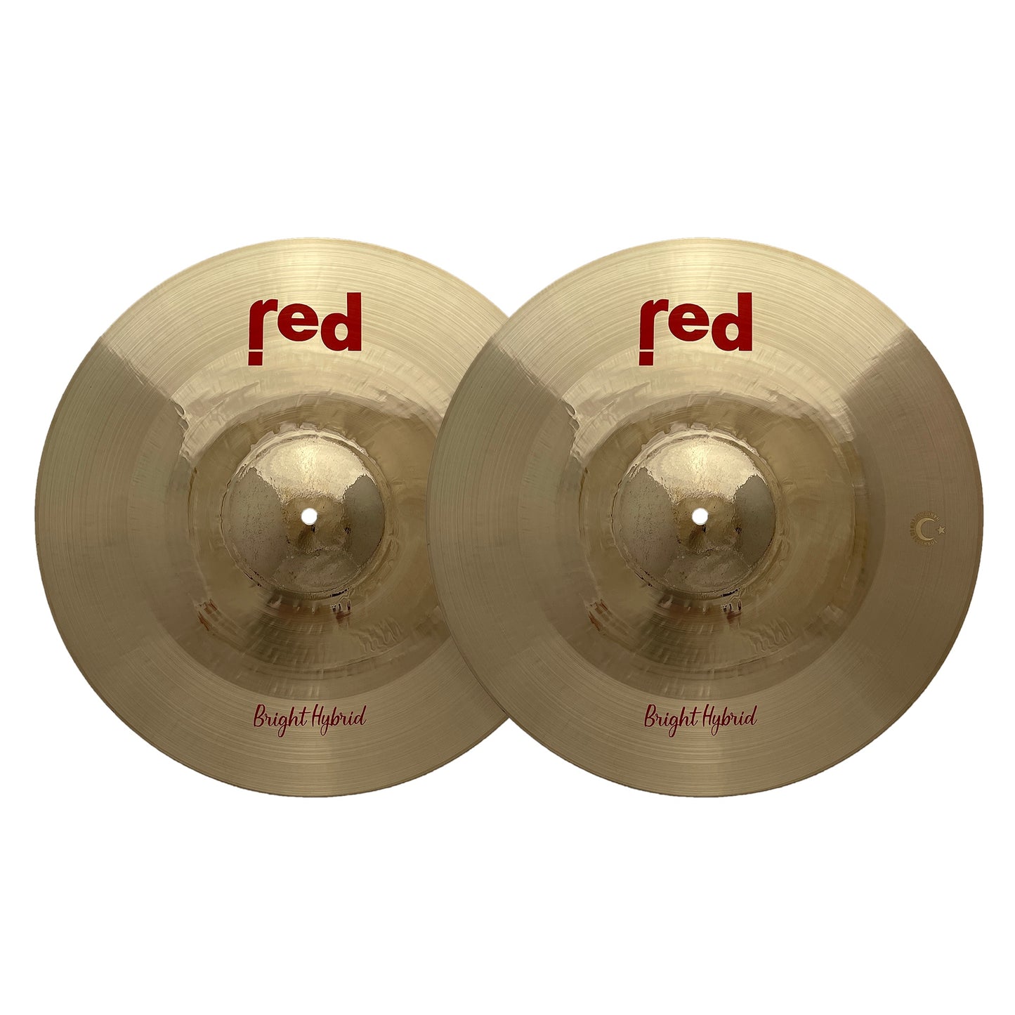 Red Cymbals Bright Hybrid Series Hi-Hat Cymbals