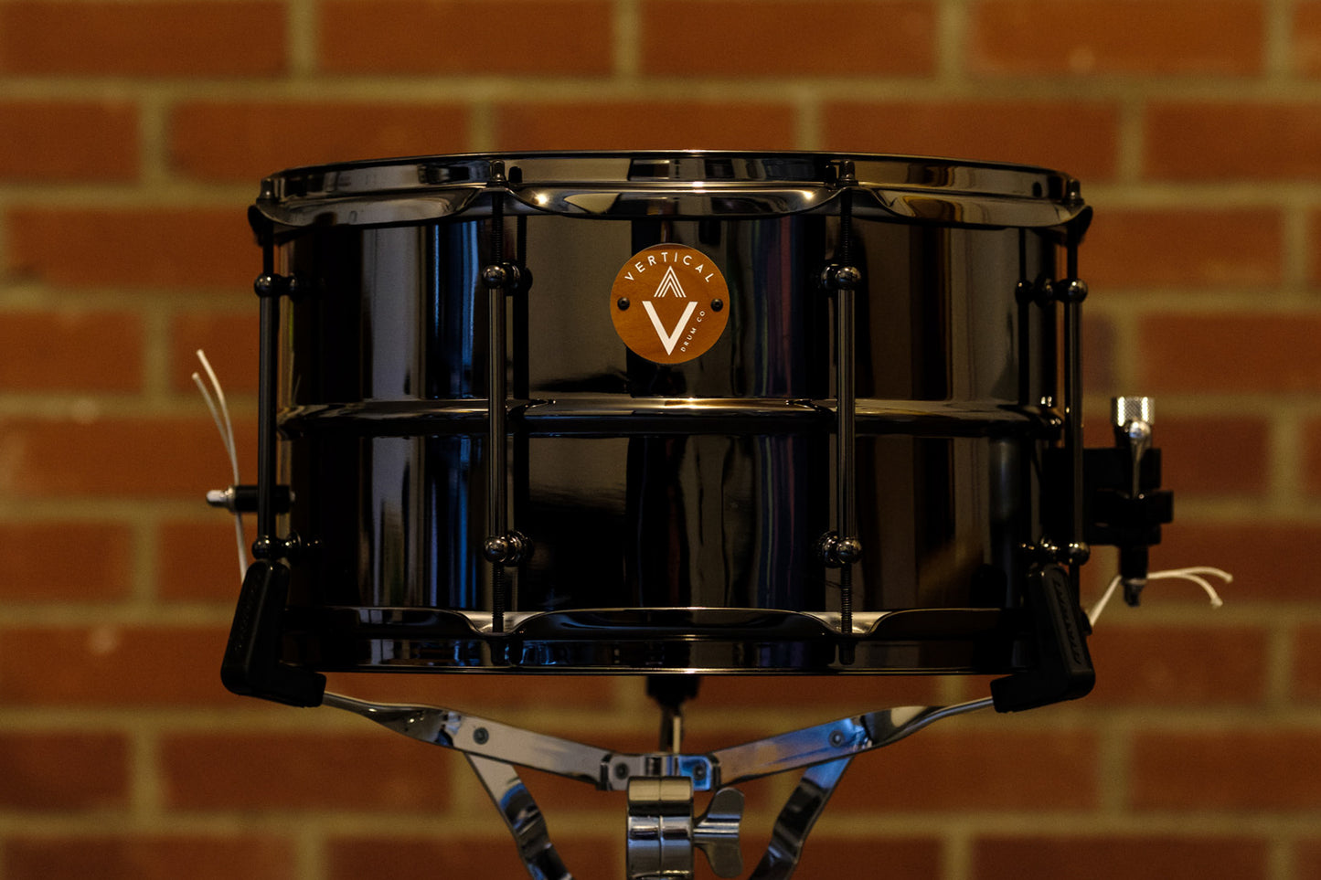 Vertical Drum Co. 'Chorus' 8×14 Beaded Black Nickel Brass Snare Drum CUSTOM ORDER MADE IN THE USA