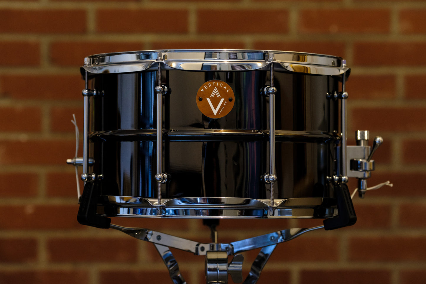 Vertical Drum Co. 'Chorus' 8×14 Beaded Black Nickel Brass Snare Drum CUSTOM ORDER MADE IN THE USA