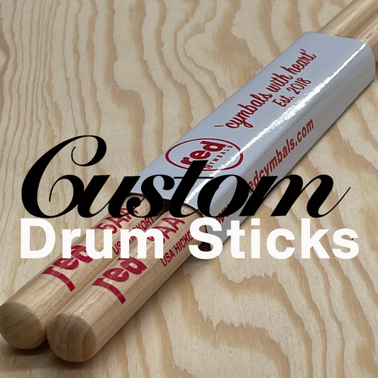 Custom Order Red Drumsticks - 7A/7B/5A/5AA/5B/2B - USA Hickory or Maple - 12 Pairs
