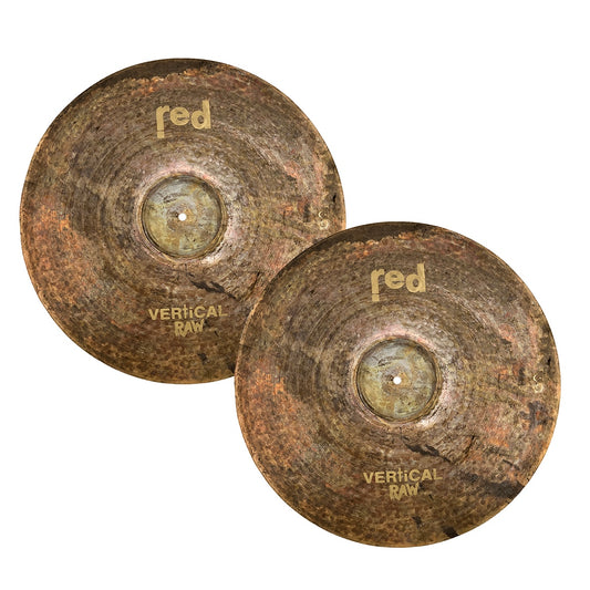 Red Cymbals Vertical Raw Series Hi-hat Cymbals