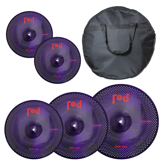 Red Cymbals Low Volume 14/16/18/20 Cymbal Set Lots of Colours with 20" Bag