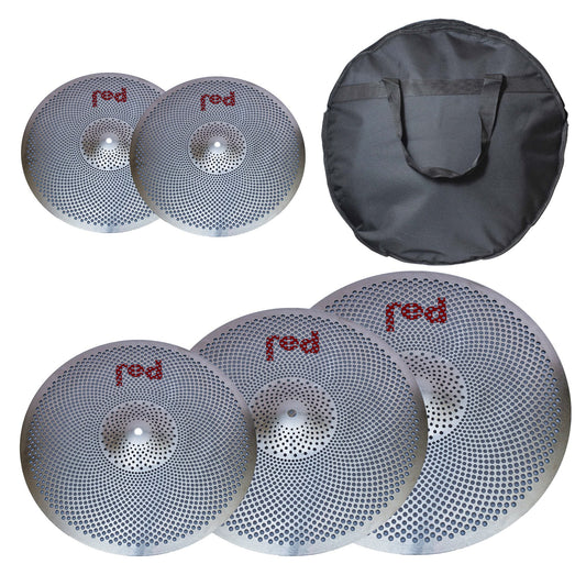 Silver Low Volume 5 piece Cymbal Set with free 20" Bag