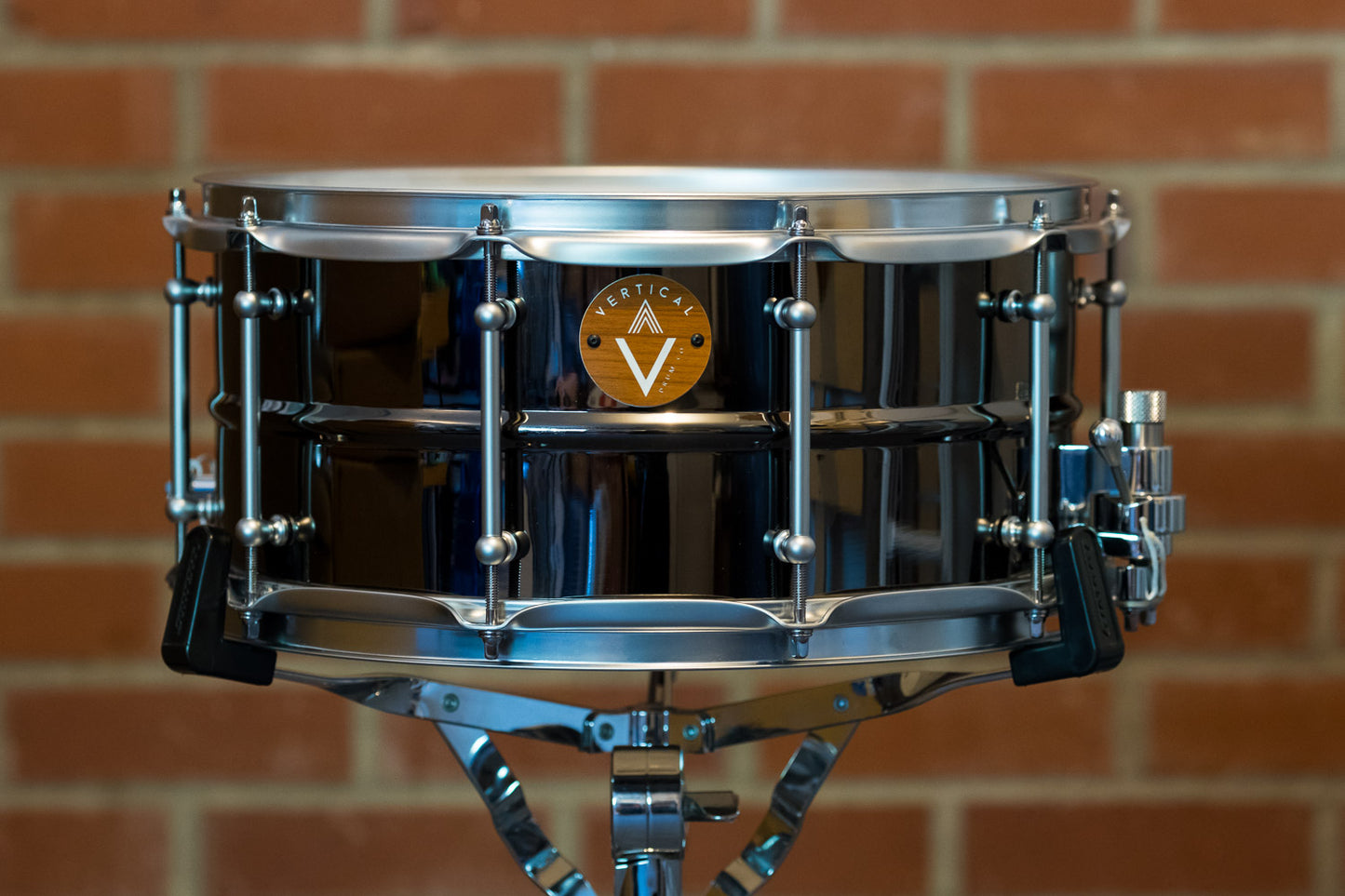Vertical Drum Co. 'Verse' 6.5×14 Beaded Black Nickel Brass Snare Drum CUSTOM ORDER MADE IN THE USA