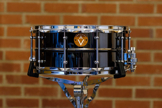 Vertical Drum Co. 'Verse' 6.5×14 Beaded Black Nickel Brass Snare Drum CUSTOM ORDER MADE IN THE USA
