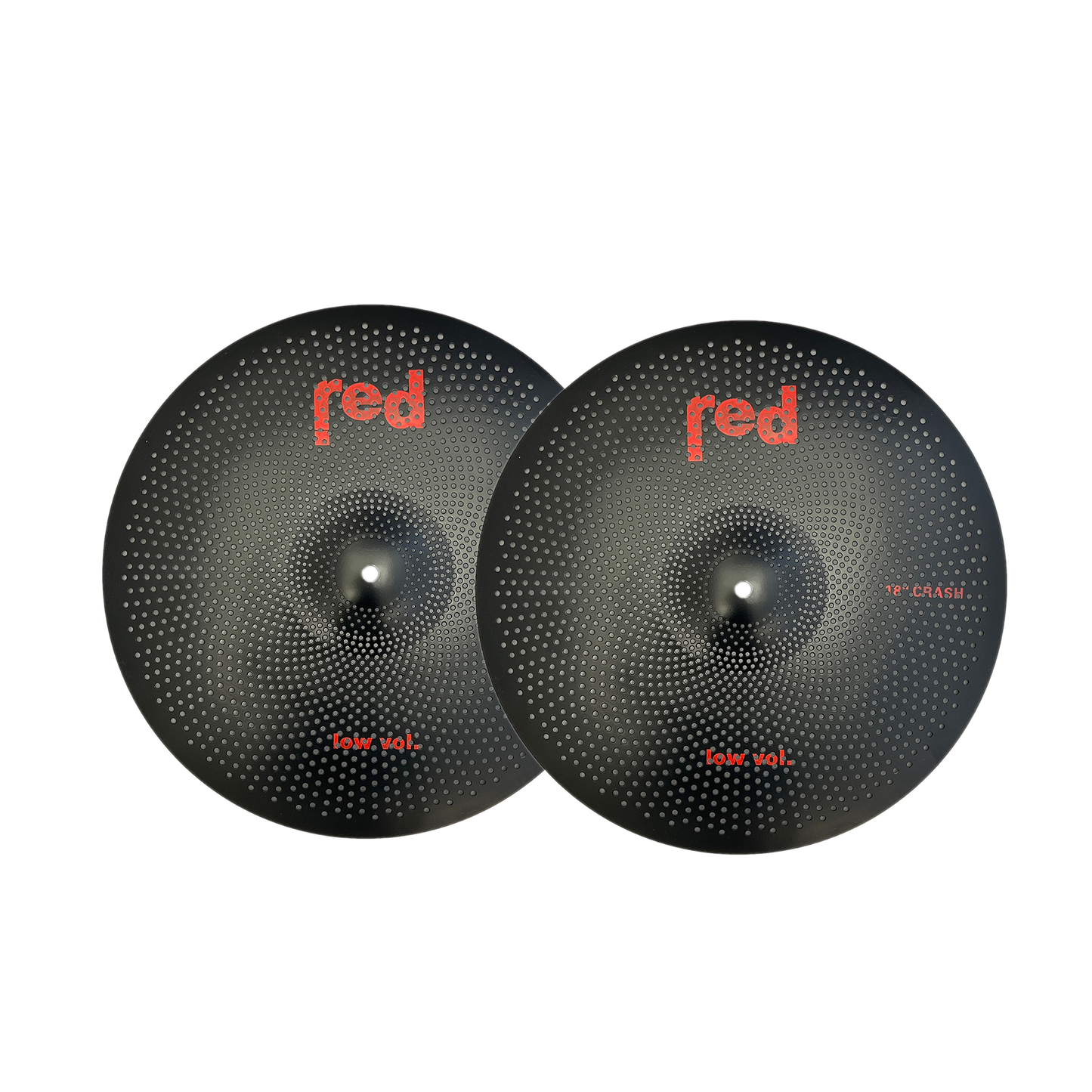 Red Cymbals Low Volume Hi Hat Cymbal Set