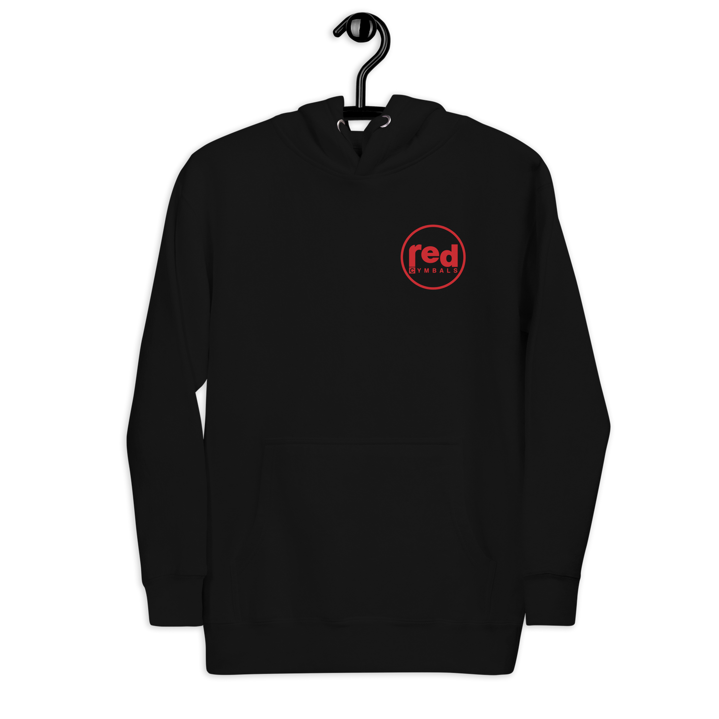 Red Cymbals Red Logo with fx Cymbal on back Hoodie / Hooded Sweatshirt - Made in Australia